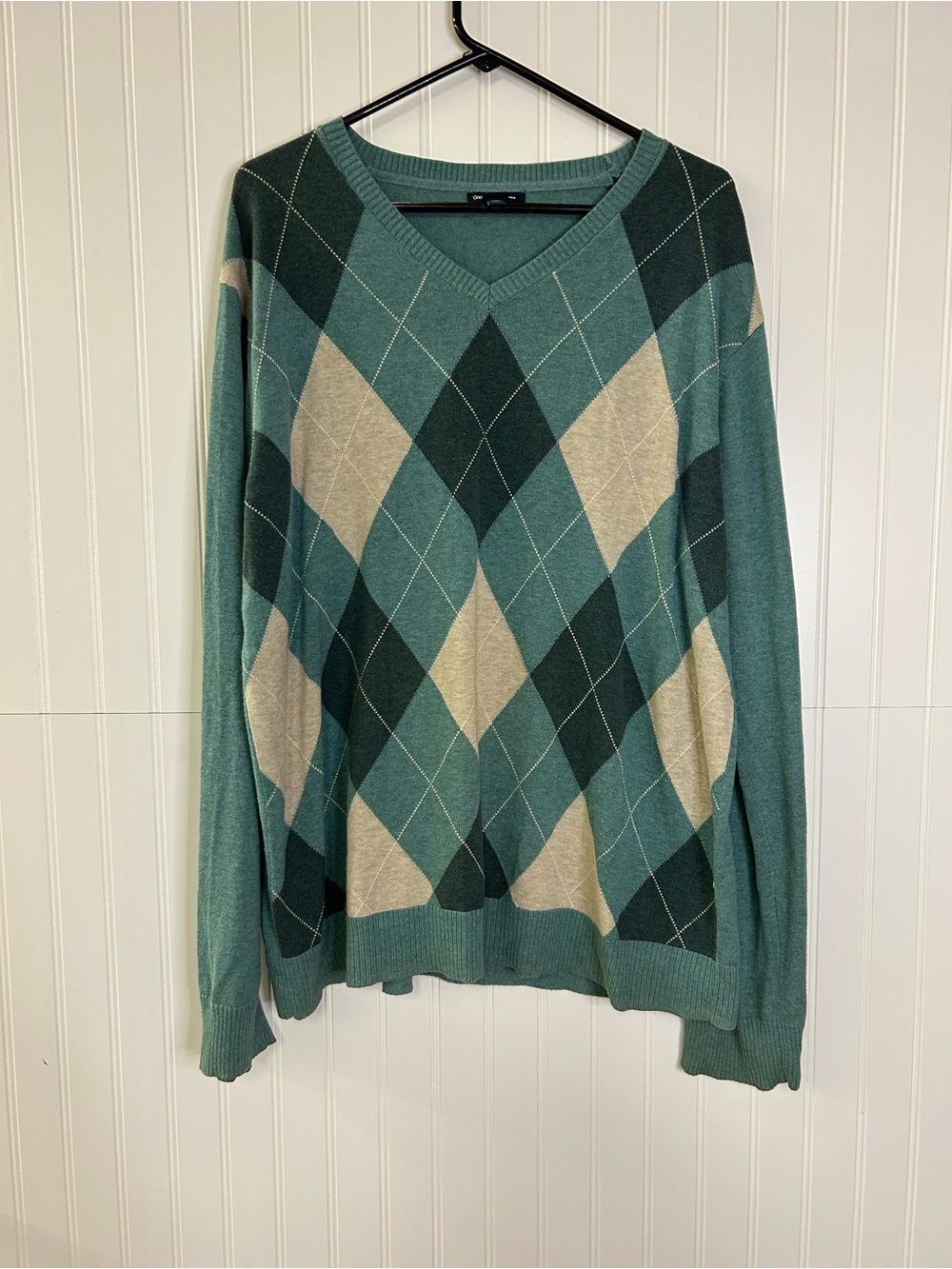 GAP Soft Teal V-Neck Sweater Size XL